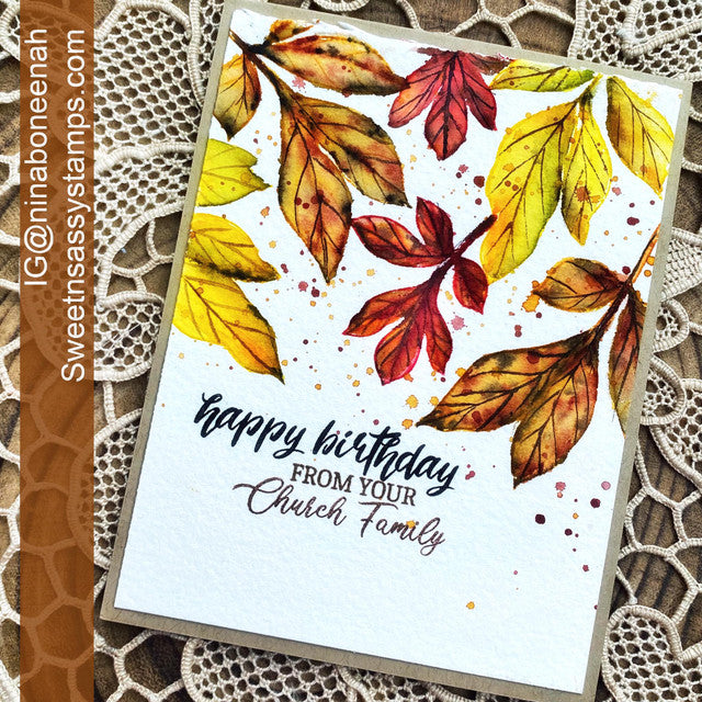 Creative Worship Encouraging Peonies Clear Stamps And Dies Bundle Happy Birthday From Your Church Family Card