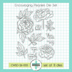 Creative Worship Encouraging Peonies Clear Stamps And Dies Bundle Product Image