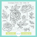 Creative Worship Encouraging Peonies Clear Stamps sns-20-040