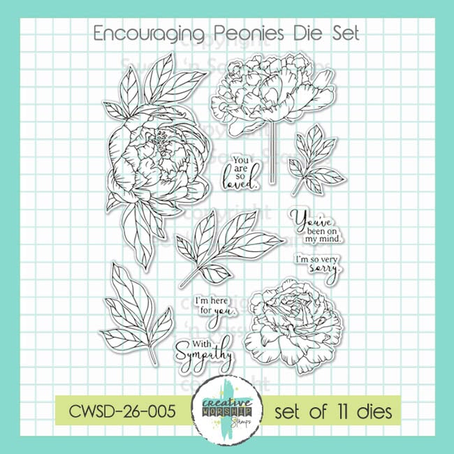 Creative Worship Encouraging Peonies Dies cwsd-26-005