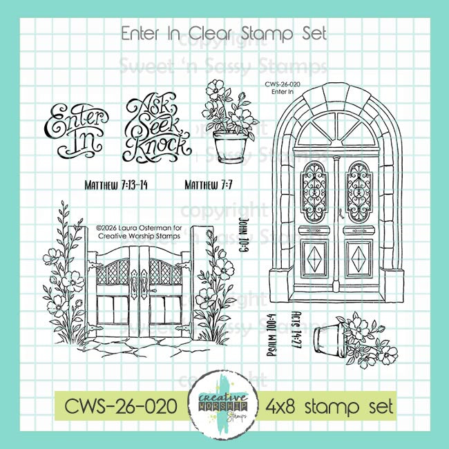 Creative Worship Enter In Clear Stamps And Dies Bundle CWS-26-020 Clear Stamps Alone