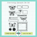 Creative Worship Entomology Elements Clear Stamps And Dies Bundle CWSD-26-028 Die Set alone