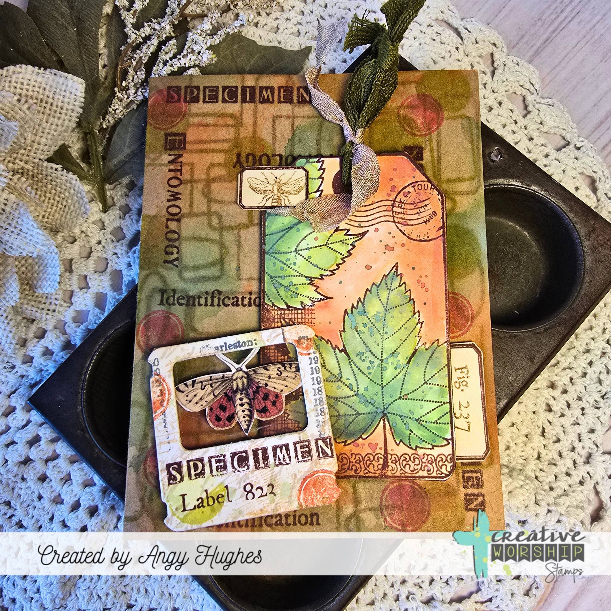 Creative Worship Entomology Elements Clear Stamps cws-26-021 Nature Themed Card