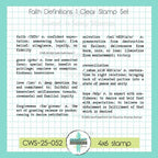 Creative Worship Faith Definitions 1 Clear Stamps cws-25-052