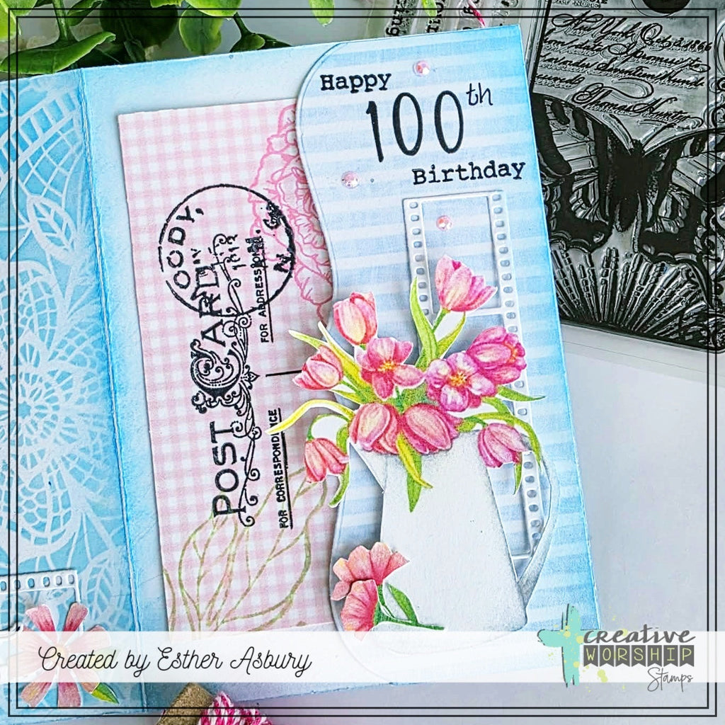 Creative Worship Film Strip Dies cwsd-26-026 Happy 100th Birthday Card