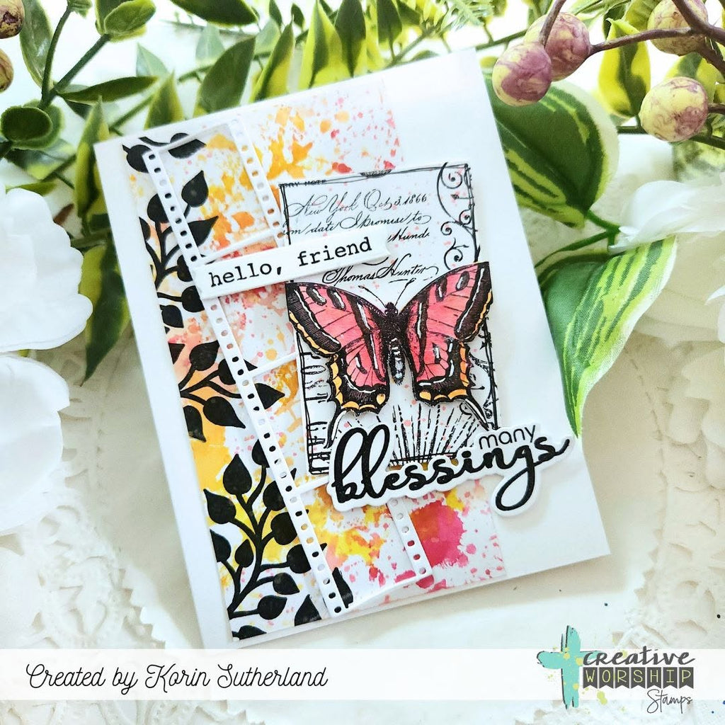 Creative Worship Film Strip Dies cwsd-26-026 Many Blessings Card