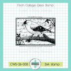 Creative Worship Finch Collage Clear Stamp cws-26-008