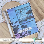 Creative Worship Finch Collage Clear Stamp cws-26-008 Michelle Hale Bird and Flowers Card