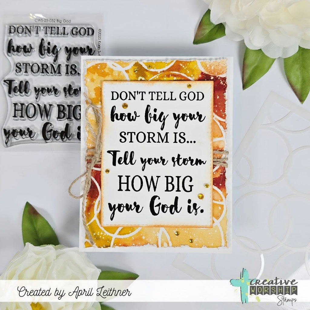 Creative Worship Floating Circles Stencil cws-st-25-11 Religious Card