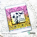 Creative Worship Flower Burst Background Clear Stamp cws-25-030 Birthday Card