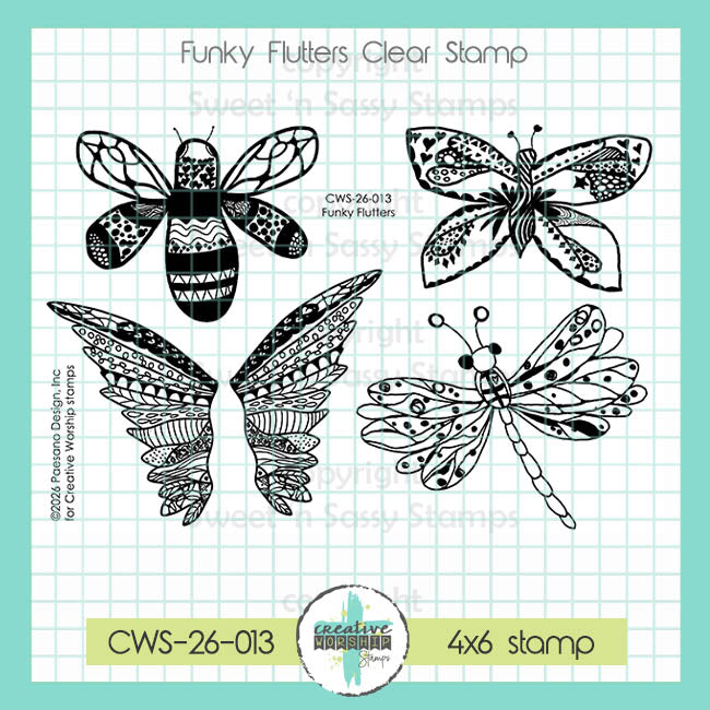 Creative Worship Funky Flutter Clear Stamps cws-26-013