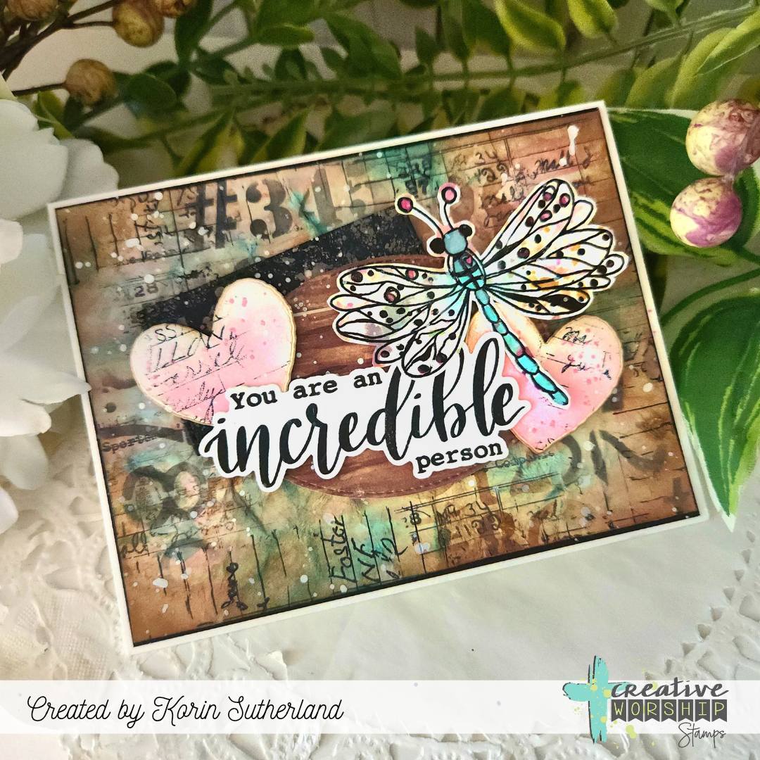 Creative Worship Funky Flutter Clear Stamps cws-26-013 You Are An Incredible Person Card