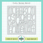 Creative Worship Funky Stones 6 x 6 Stencil cws-st-25-13