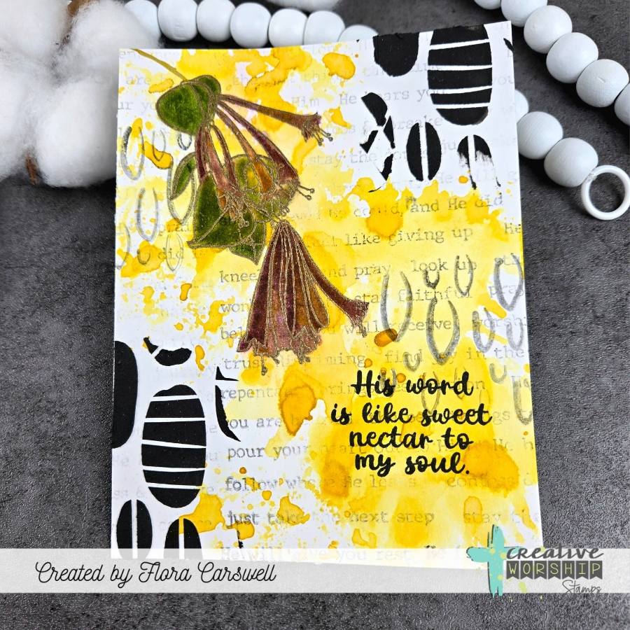 Creative Worship Funky Stones 6 x 6 Stencil cws-st-25-13 His Word Is Sweet To My Soul