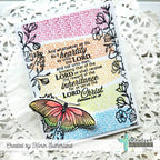 Creative Worship Funky Textures 3 Clear Stamps cws-25-003 Butterfly Card by Korin Sutherland