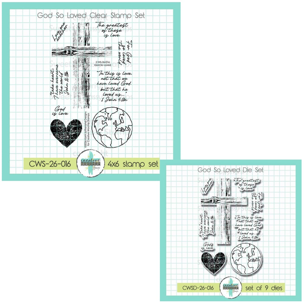 Creative Worship God So Loved Clear Stamps And Dies Bundle