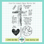 Creative Worship God So Loved Clear Stamps And Dies Bundle CWS-26-016 clear stamp set