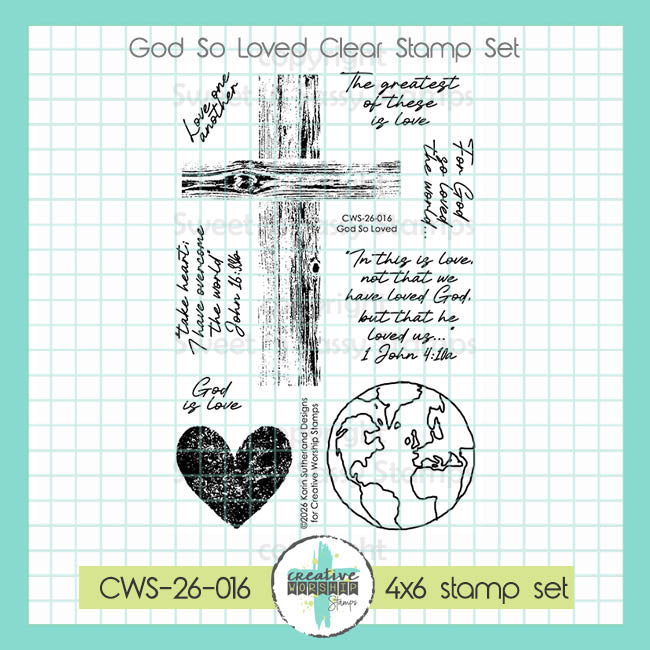 Creative Worship God So Loved Clear Stamps And Dies Bundle CWS-26-016 clear stamp set