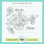 Creative Worship God's Beauty Clear Stamps And Dies Bundle CWSD-26-029 Die Set Alone