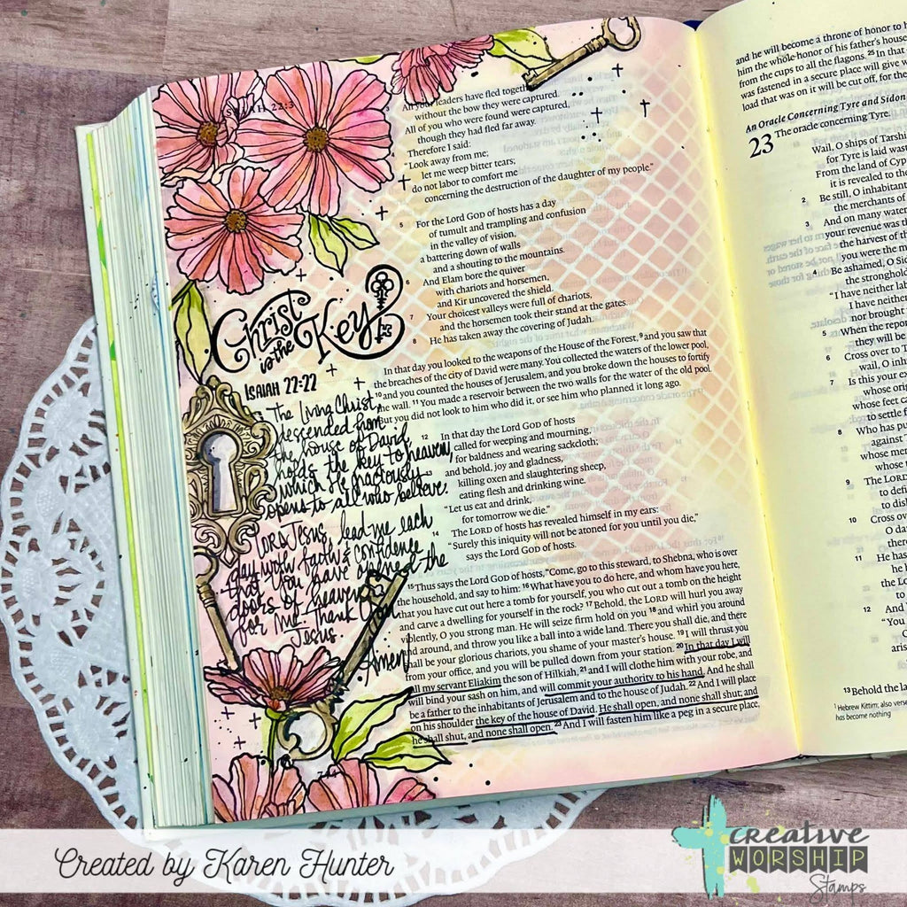 Creative Worship God's Beauty Clear Stamps cws-26-017 Bible Journaling