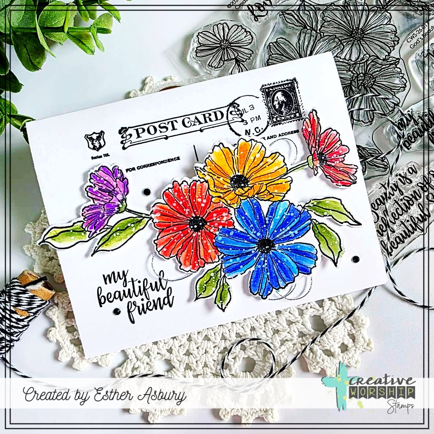 Creative Worship God's Beauty Dies cwsd-26-029 My Beautiful Friend Post Card