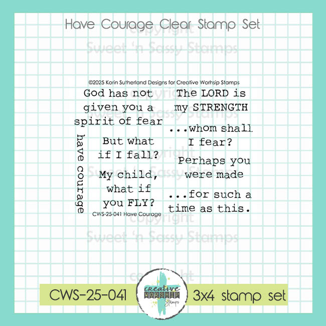 Creative Worship Have Courage Clear Stamps cws-25-041