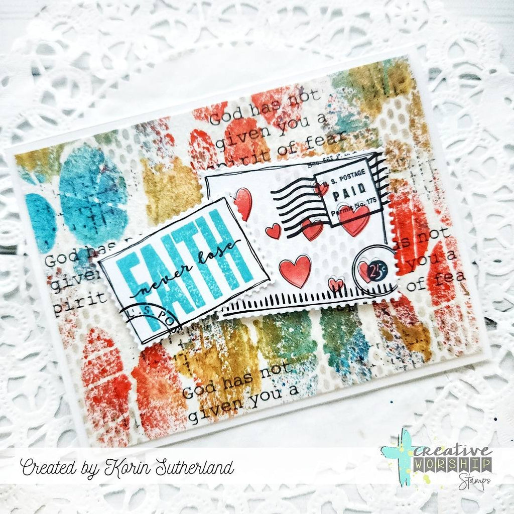 Creative Worship Have Courage Clear Stamps cws-25-041 Never Lose Faith Card