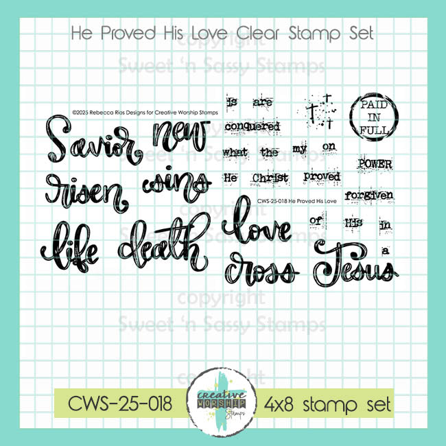 Creative Worship He Proved His Love Clear Stamps cws-25-018