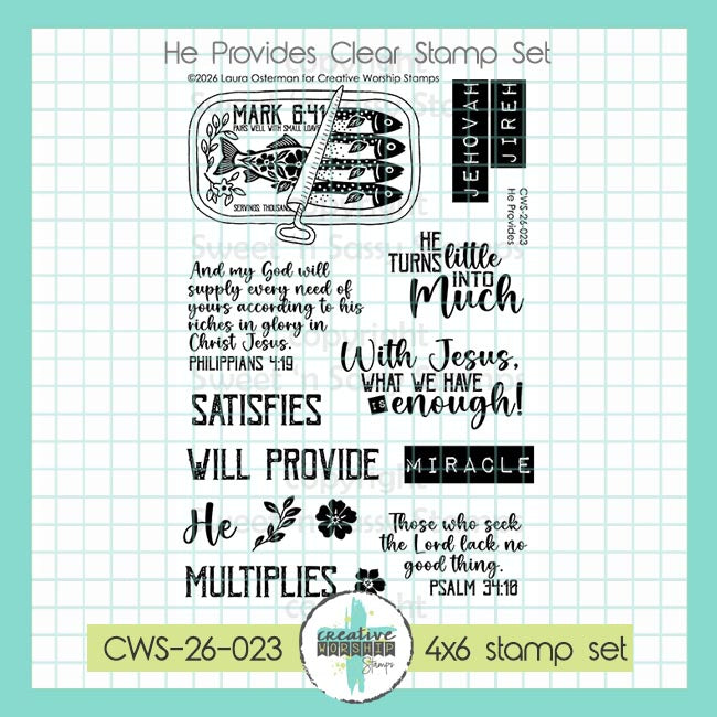 Creative Worship He Provides Clear Stamps And Dies Bundle CWS-26-023 stamp set alone