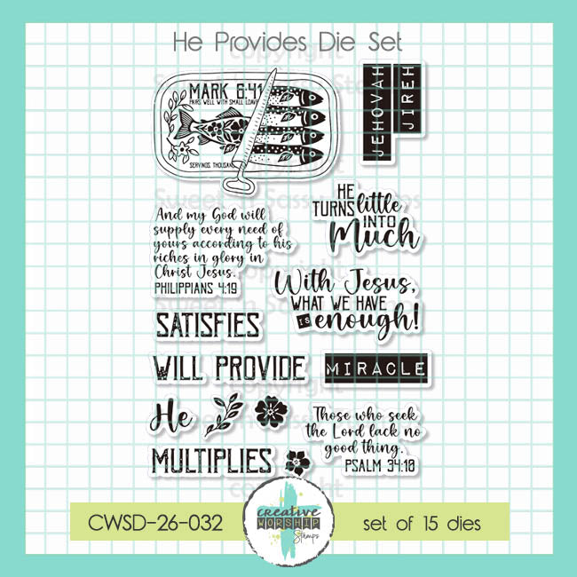Creative Worship He Provides Clear Stamps And Dies Bundle CWSD-26-032 die set alone