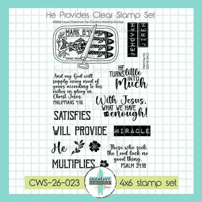 Creative Worship He Provides Clear Stamps cws-26-023