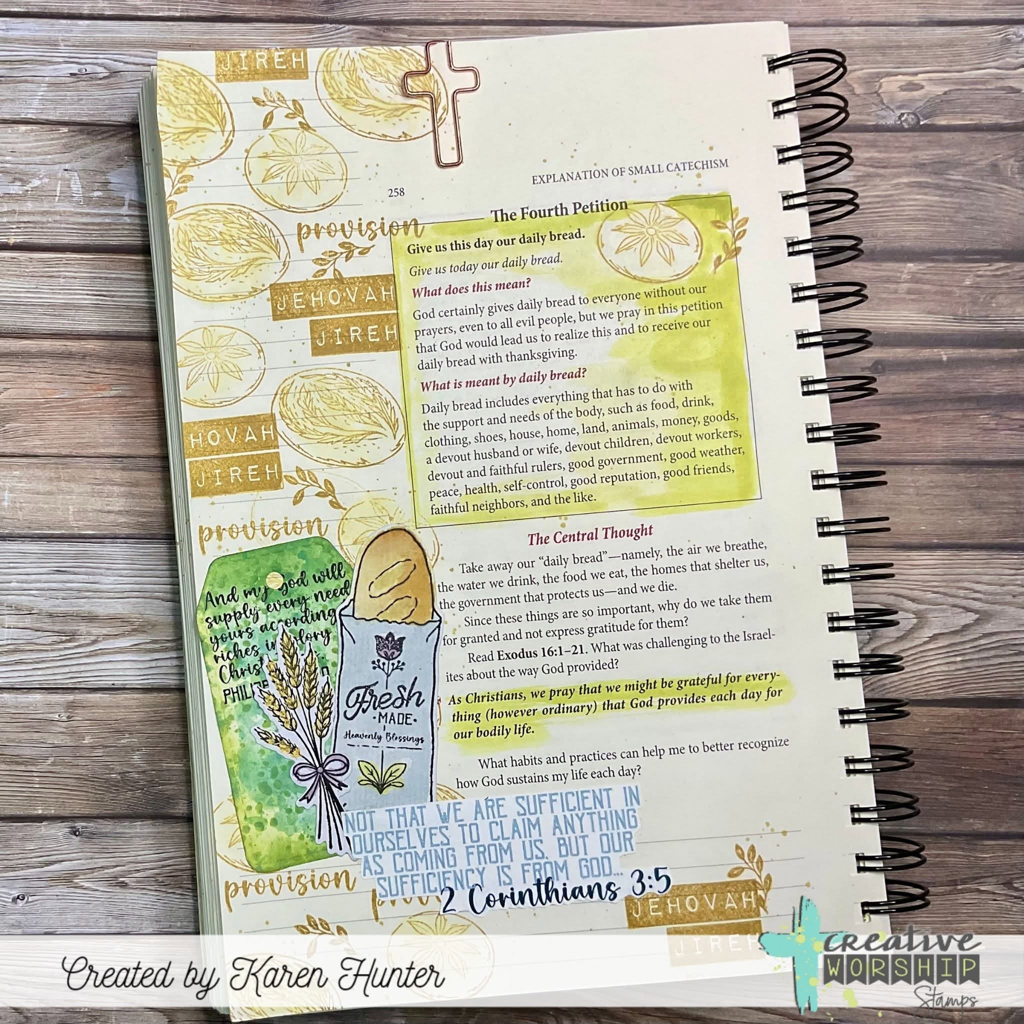 Creative Worship He Provides Clear Stamps cws-26-023 Bible Journaling