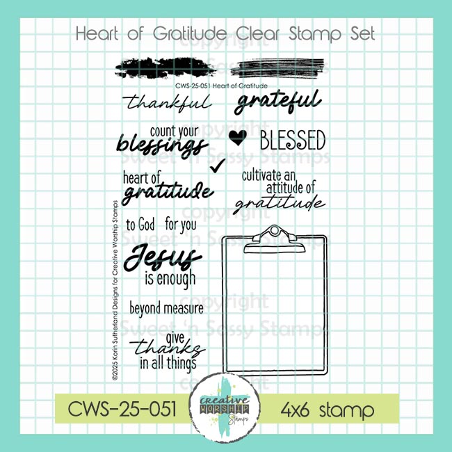 Creative Worship Heart of Gratitude Clear Stamps cws-25-051