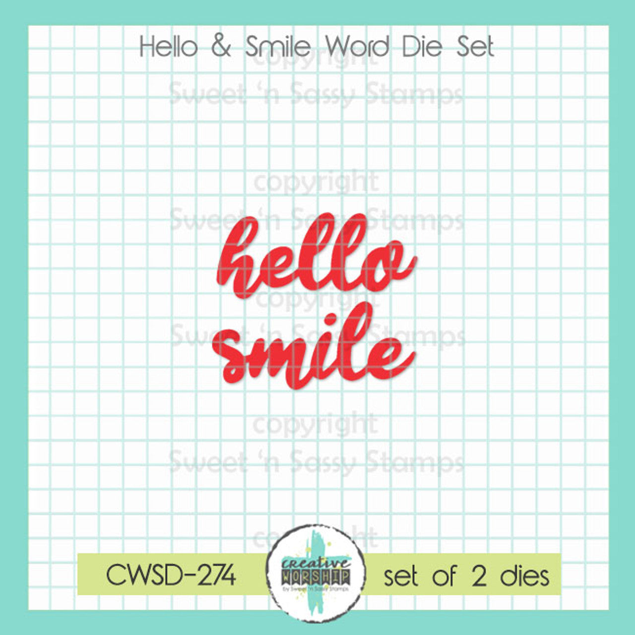 Creative Worship Hello And Smile Word Dies cwsd-274