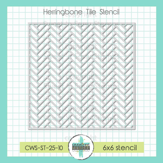 Creative Worship Herringbone Tile Stencil cws-st-25-10