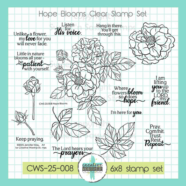 Creative Worship Hope Blooms Clear Stamps cws-25-008
