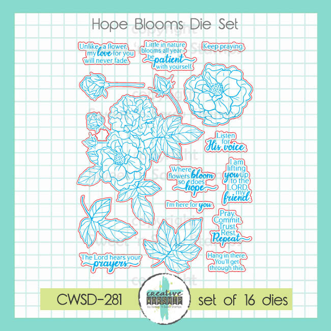 Creative Worship Hope Blooms Stamps And Dies Bundle CWSD-281