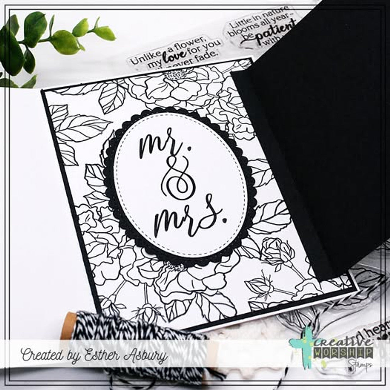 Creative Worship Hope Blooms Stamps And Dies Bundle Esther Asbury Card Open