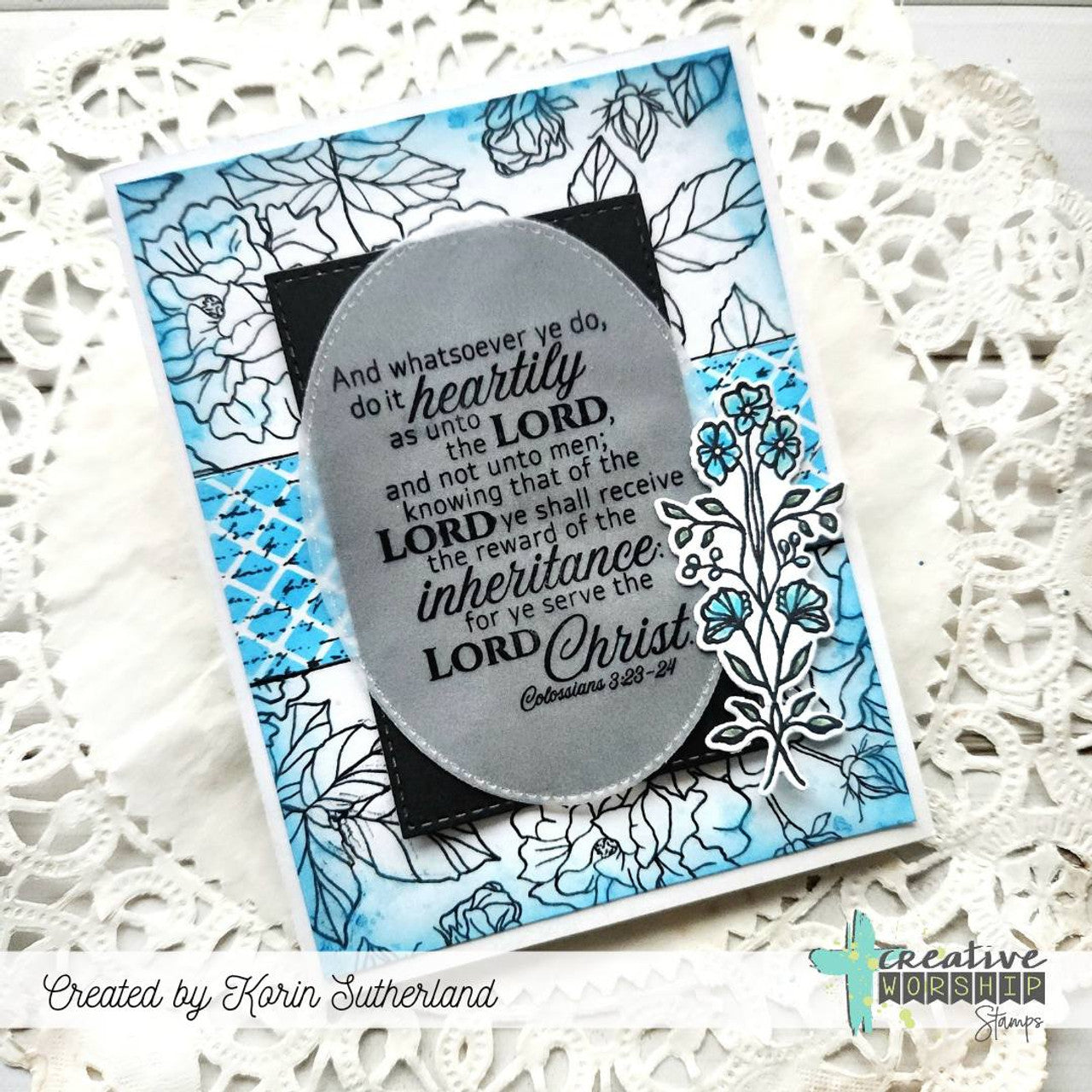 Creative Worship Hope Blooms Stamps And Dies Bundle Korin Sutherland Card