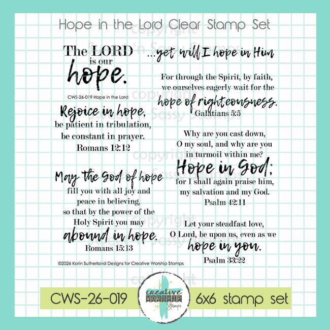 Creative Worship Hope In The Lord Clear Stamps cws-26-019