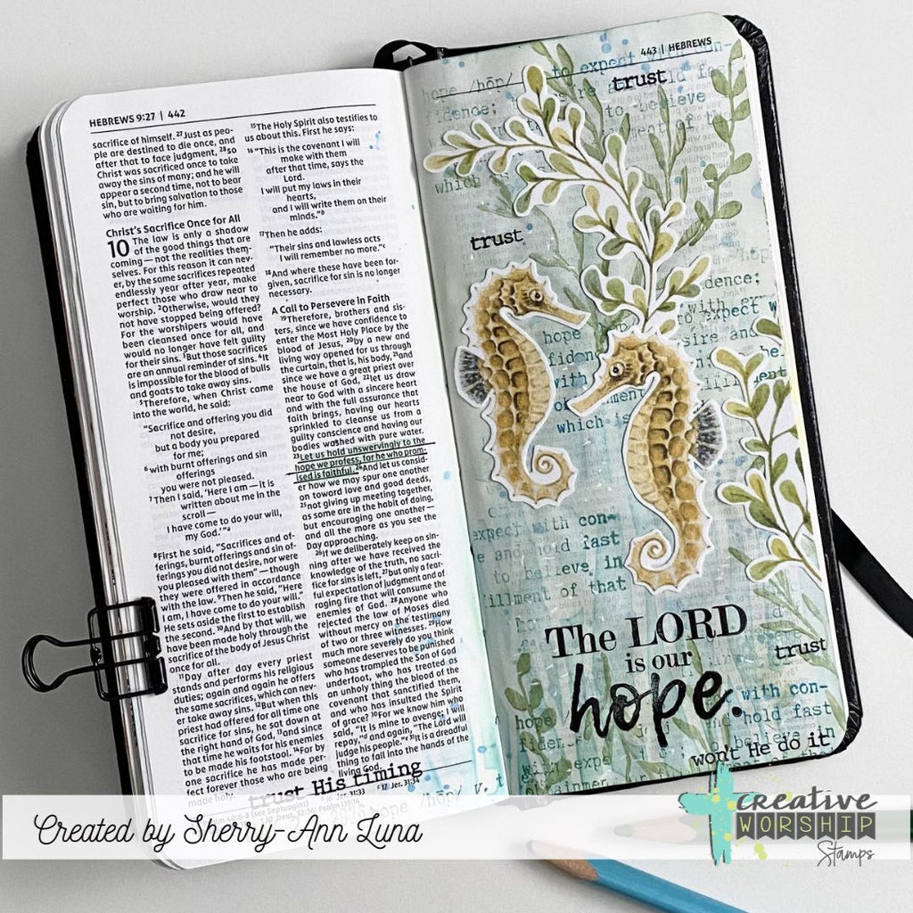 Creative Worship Hope In The Lord Clear Stamps cws-26-019 Bible Journaling