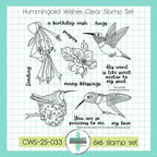 Creative Worship Hummingbird Wishes Clear Stamps And Dies Bundle CWS-25-033