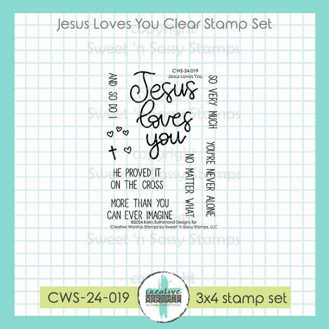 Creative Worship Jesus Loves You Clear Stamps cws-24-019