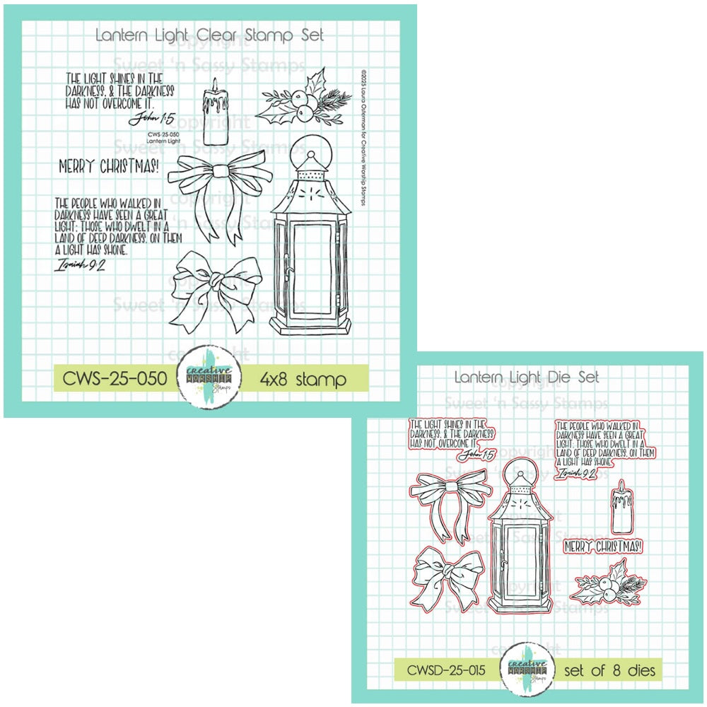 Creative Worship Lantern Light Clear Stamps And Dies Bundle
