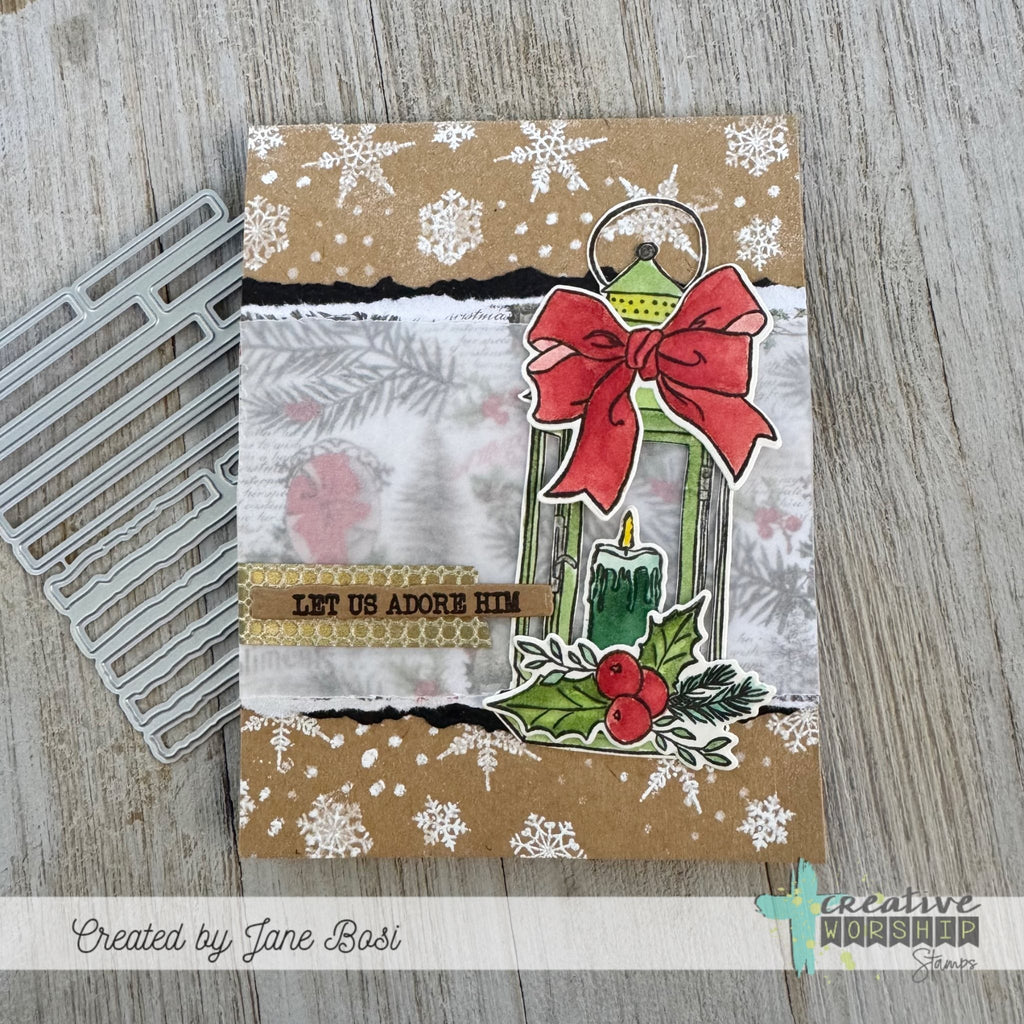 Creative Worship Lantern Light Clear Stamps And Dies Bundle Jane Bosi Card