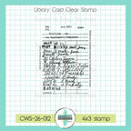 Creative Worship Library Card Clear Stamps cws-26-012