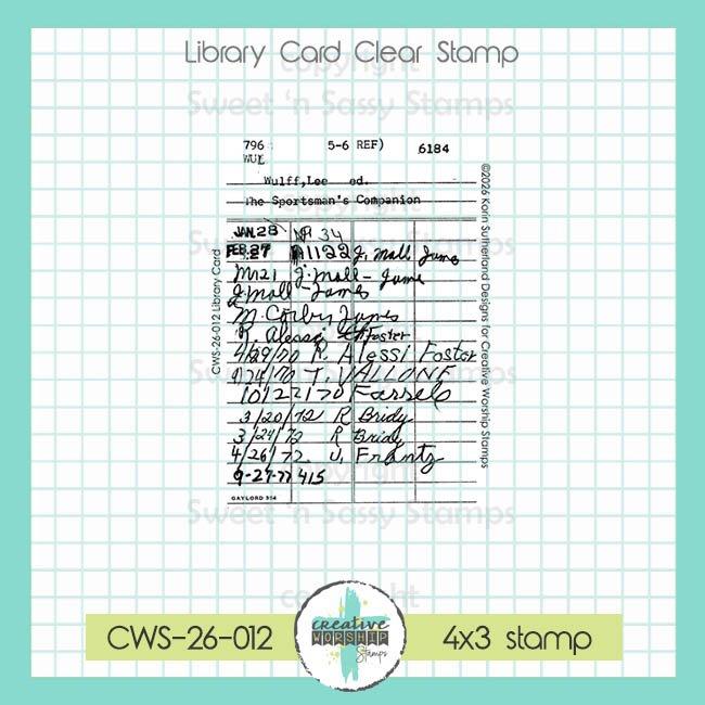 Creative Worship Library Card Clear Stamps cws-26-012