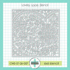 Creative Worship Lovely Lace 6 x 6 Stencil cws-st-26-007