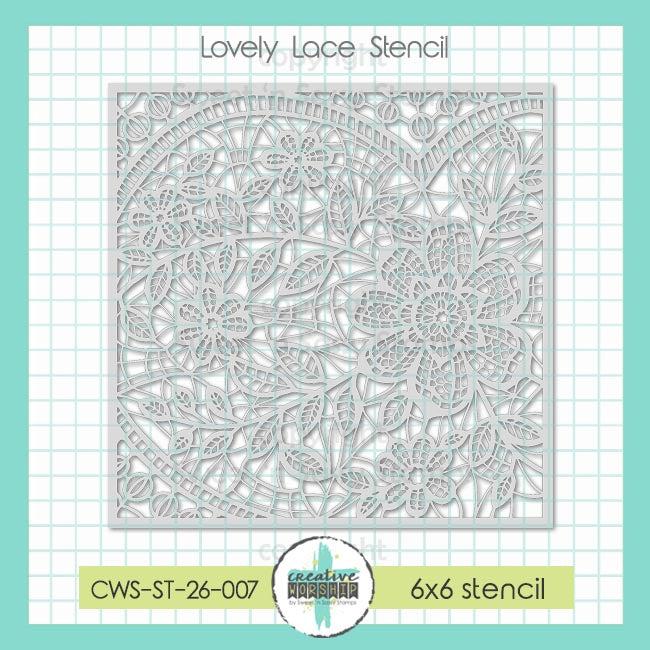 Creative Worship Lovely Lace 6 x 6 Stencil cws-st-26-007