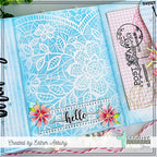 Creative Worship Lovely Lace 6 x 6 Stencil cws-st-26-007 Hello Floral Card